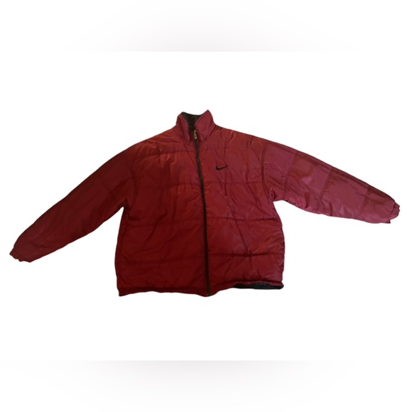 Vintage 1990s Reversible Nike Big Swoosh Puffer Jacket - Men's Large